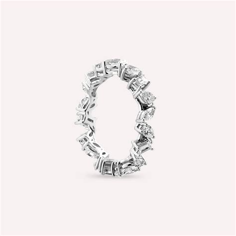 1.30 CT Pear and Marquise Cut Diamond Eternity Ring
