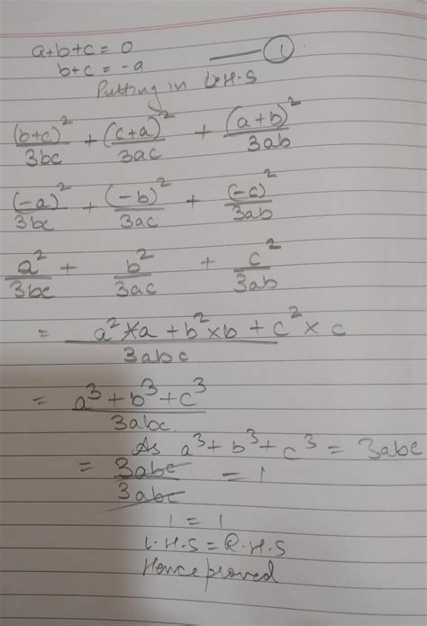 if a cube plus b cube plus c cube is equal to 3ab, and a + b + C is ...