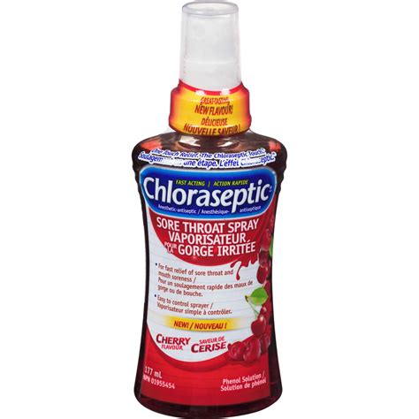 Chloraseptic Cherry Sore Throat Spray - Fast Acting Relief, Alcohol ...