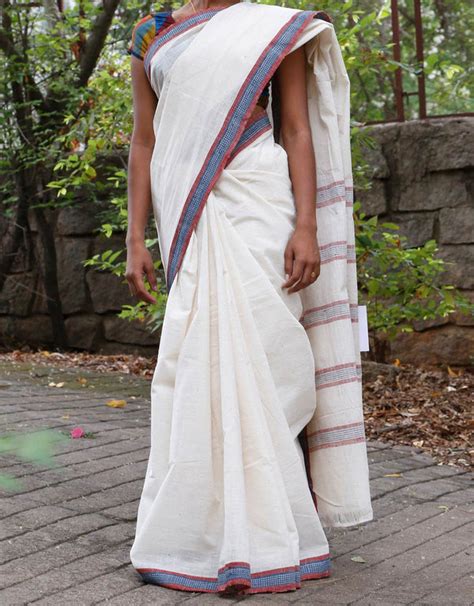 Malkha Natural Dyed Handlooms -SOLID SAREE : KORA : DARK INDIGO ...