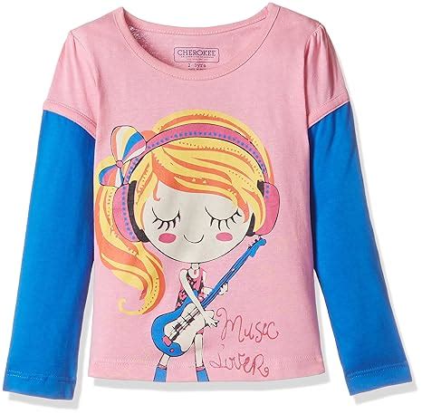 Buy Cherokee by Unlimited Girls' T-Shirt (263896208_Pink_5-6 Years) at ...