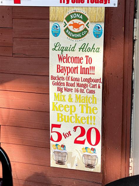 Menu at Bayport Inn pub & bar, Bayport, Cortez Blvd