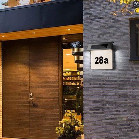 Solar Powered Address Sign, Illuminated House Numbers, Weatherproof ...