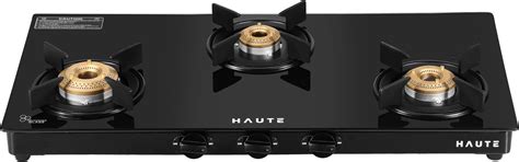 Greenchef Crystal Glass Top Gas Stove, Black (2 Burner) (2 Burner ...