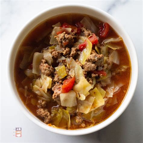 Best Easy Ground Beef and Cabbage Soup - The Kitchen Garten