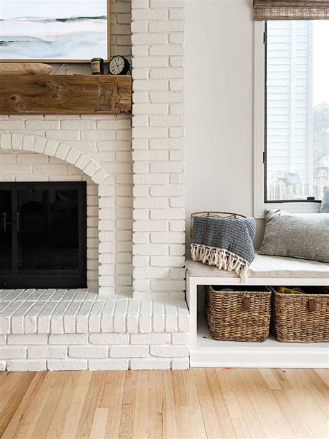 How to Paint a Brick Fireplace + What Paint to Use - Home with Janny ...