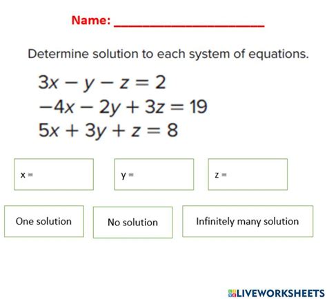 Image result for System of Equations with Three Variables