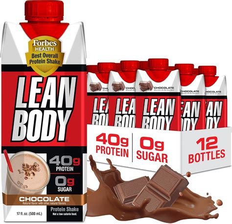 Lean Body Ready-to-Drink Chocolate Protein Shake, 40g Protein, Whey ...