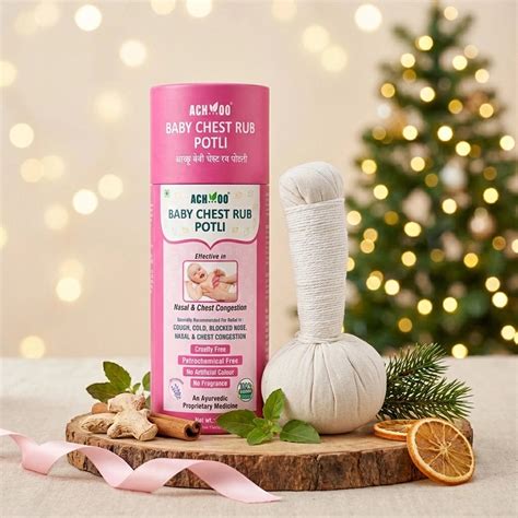 Achoo Baby Chest Rub Potli for Natural, Gentle & Soothing Relief - 50g ...