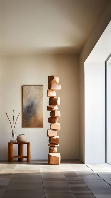 Still Stand No52: Modern Abstract Wooden Sculpture by NONO, Escalona ...