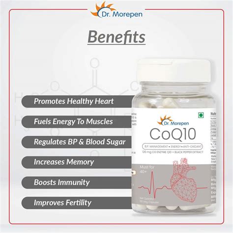 Buy DR MOREPEN COENZYME Q10 WITH PIPERINE|COQ10 120MG CAPSULE 60 VEG ...