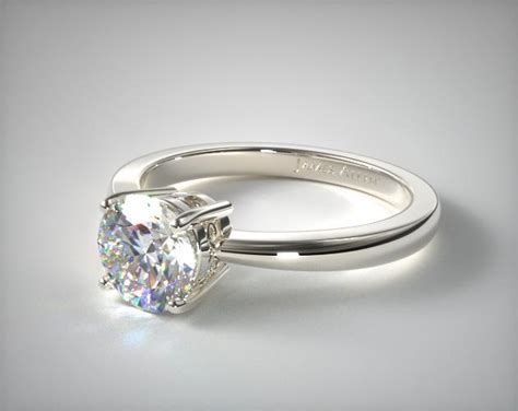 14K White Gold Scroll Basket Solitaire-17608w14