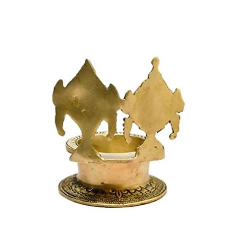 Brass Shanku Chakra Antique Design Kamakshi Diya
