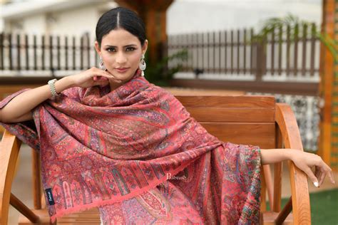 Pashtush Womens 100% Pure Wool With Woolmark Certificate Shawl, Kalamk ...