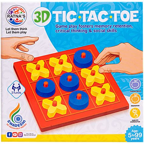 Buy Ratnas 3D Tic-Tac-Toe Board Game Online at Best Price of Rs 150 ...