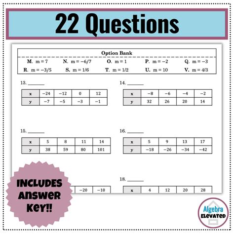 Free finding slope from tables worksheet, Download Free finding slope ...