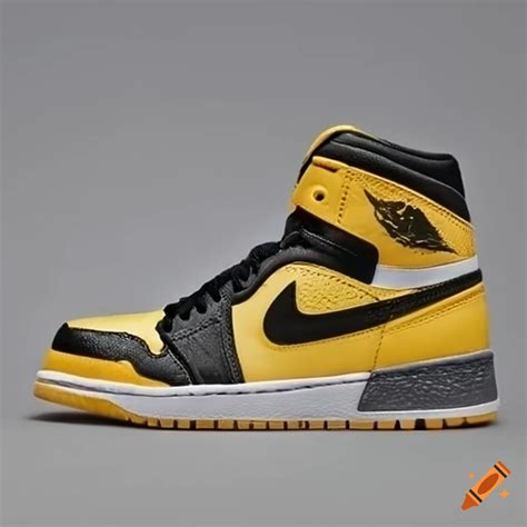 Yellow and black Nike Jordan shoes on Craiyon