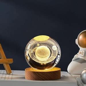 glowix 3D Crystal Ball Night Light LED Lamp,2.35 inch Glass Globe,USB ...