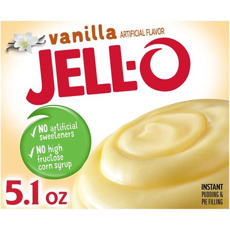 Jell-O Vanilla Instant Pudding Mix & Pie Filling, 5.1 oz. Box - Walmart.com