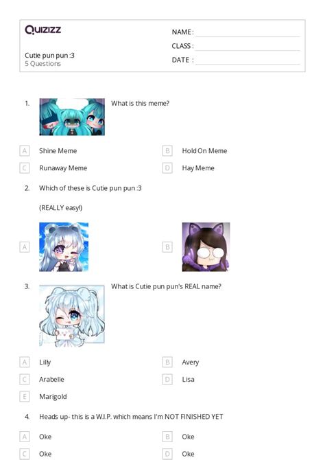 50+ Pun worksheets for 4th Class on Quizizz | Free & Printable