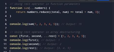 Image result for Rest Operator in JavaScript