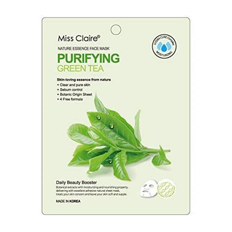 Buy Miss Claire Miss Claire Face Mask Green Tea, Green, 25 Milliliters ...