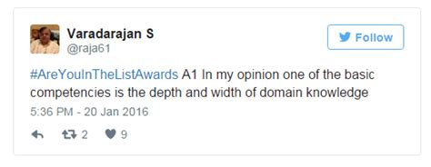 Are You In The List Awards Tweetchat: Emerging HR Leaders