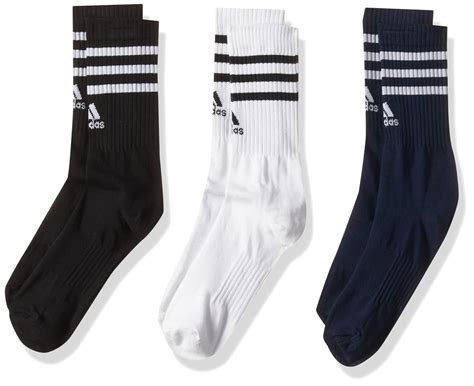 Buy Adidas Men Cotton C CS SPW CRW 3P Sports Socks BLACK/CONAVY/WHITE ...