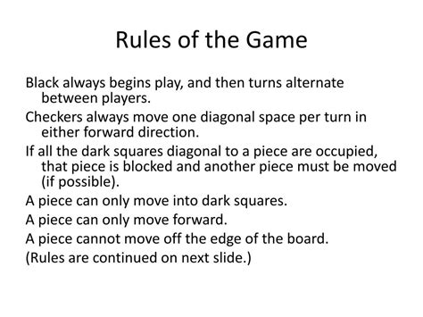 Checkers Rules 的图像结果