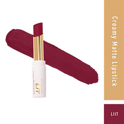 Buy MyGlamm LIT Creamy Matte Lipstick - Highly Pigmented, Stays Long ...