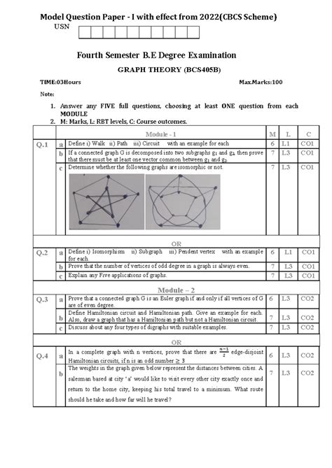 BCS405B - Model qn paper - Model Question Paper - I with effect from ...
