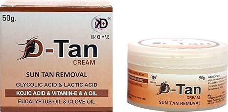 Dr Kumar's D Tan Cream | Glycolic Kojic and Lactic acid, Vitamin E & A ...