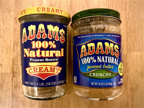 Adams Peanut butter from 1994 (left) compared to Adams Peanut Butter ...