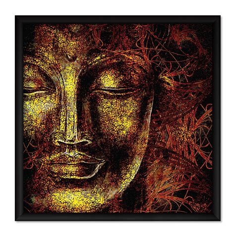 Aadvik Crafts Buddha Religious Painting (Synthetic, 35 cm x 35 cm x 3 ...