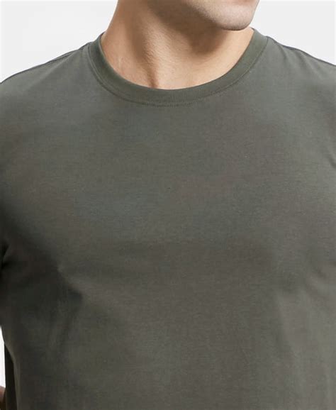 Buy Super Combed Cotton Rich Round Neck Half Sleeve T-Shirt - Deep ...