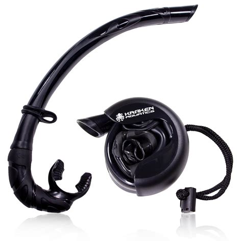 Kraken Aquatics Freediving Snorkel | Flexible Roll Up Snorkel with ...