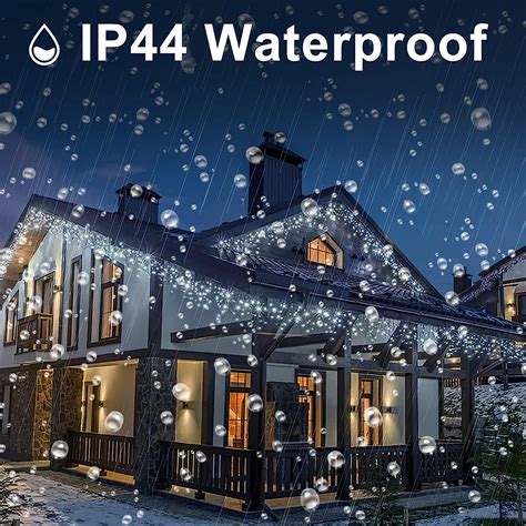 Buy BRIGHTDECK Christmas Icicle Lights 200 LED 38.4 FT 40 Drops 8 Modes ...