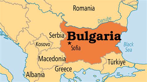 World Map Showing Bulgaria