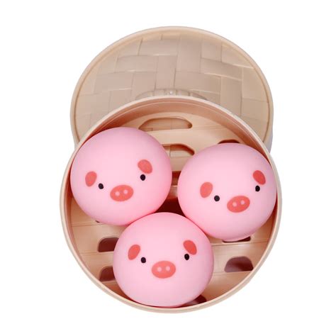 Fully Hand Pressing Squishy Dumpling Ball Stress Toys for Kids Hand ...