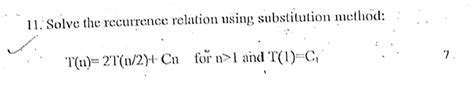 Image result for Solving Recurrence Relation Using Substitution in Maths