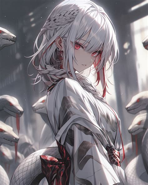 Download wallpaper 1856x2328 girl, kimono, earrings, snakes, anime hd ...