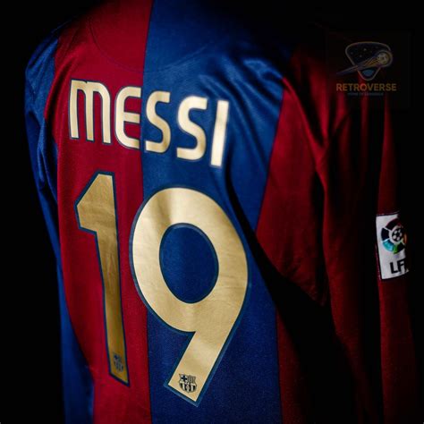 Messi Soccer Jersey Barcelona #19 06/07 Home Long Sleeve Retro Soccer ...