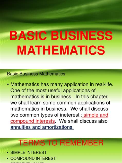 Image result for Business Math Tutorial