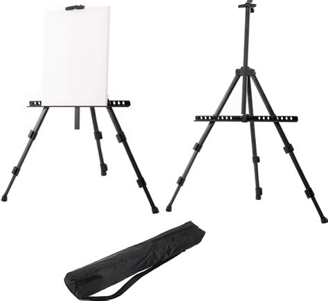 QWORK® Portable Collapsible Easel Stand with Storage Bag - 66 Inches ...