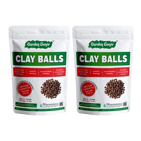 Garden Genie Clay Balls for Plants (2 Packs of 3 Liters), Hydrotons ...