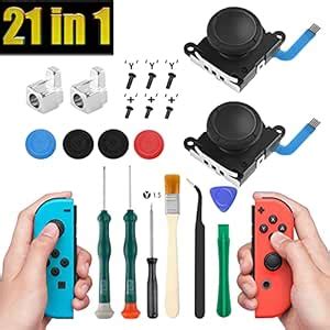 COBUY 2 Pack 3D Analog Joystick Thumb Sticks for Nintendo Switch Joy ...