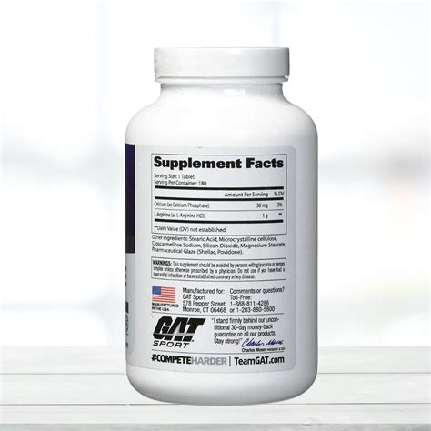 GAT L-Arginine 180 Tablets - Boost Performance | Scan & Verify – The ...
