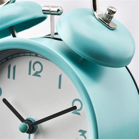 PLIRA alarm clock, turquoise, 10 cm (4") - IKEA