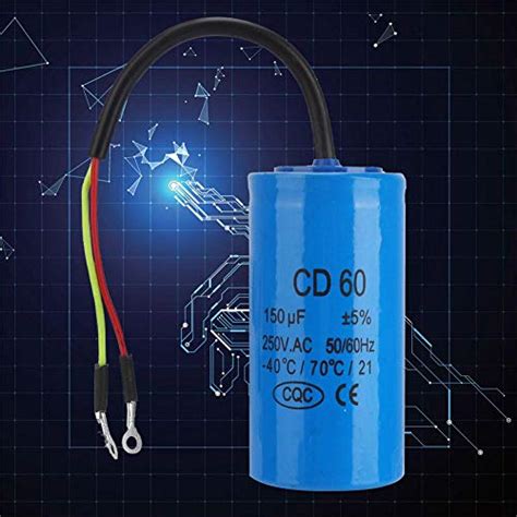 Run Capacitor, CD60 Run Capacitor with Wire Lead 250V AC 50/60Hz for ...