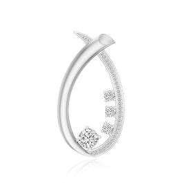 Silgo 925 Sterling Silver Rhodium Plated Cubic Zirconia Pendant for Women